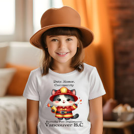 Camiseta ¡Valiente gato bombero listo para ahorrar!