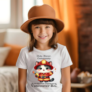 Camiseta ¡Valiente gato bombero listo para ahorrar!