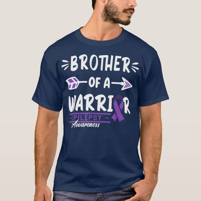 Camiseta Valiente Hermano Yo Epilepsia Conciencia Yo Púrpur (Anverso)