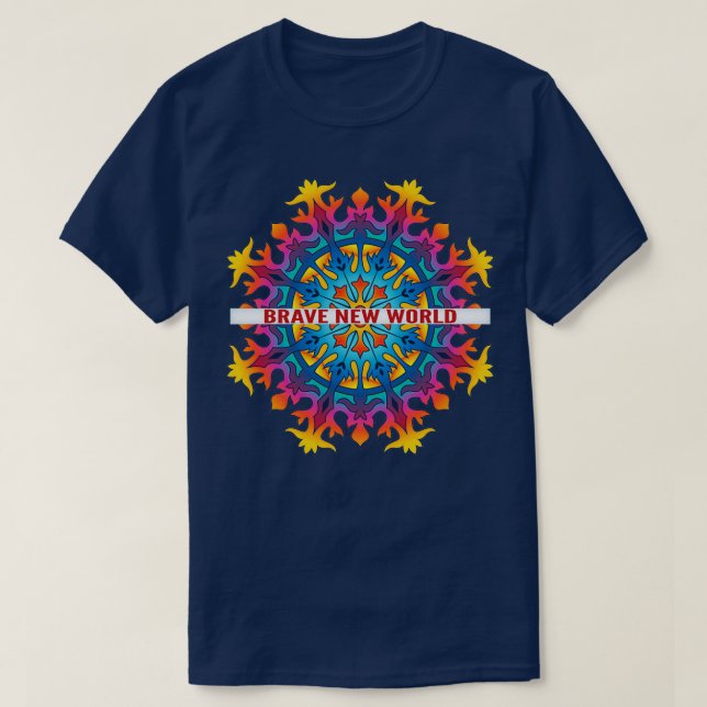 Camiseta Valiente nuevo mundo Mandala 1 (Diseño del anverso)