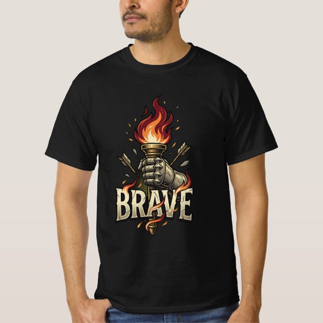 Camiseta Valiente Surge Prosperar Fuerza Interior Coraje Mo (Anverso)