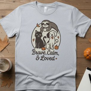 Camiseta Valiente, Tranquilo y Amado — Trío de Animales Ado