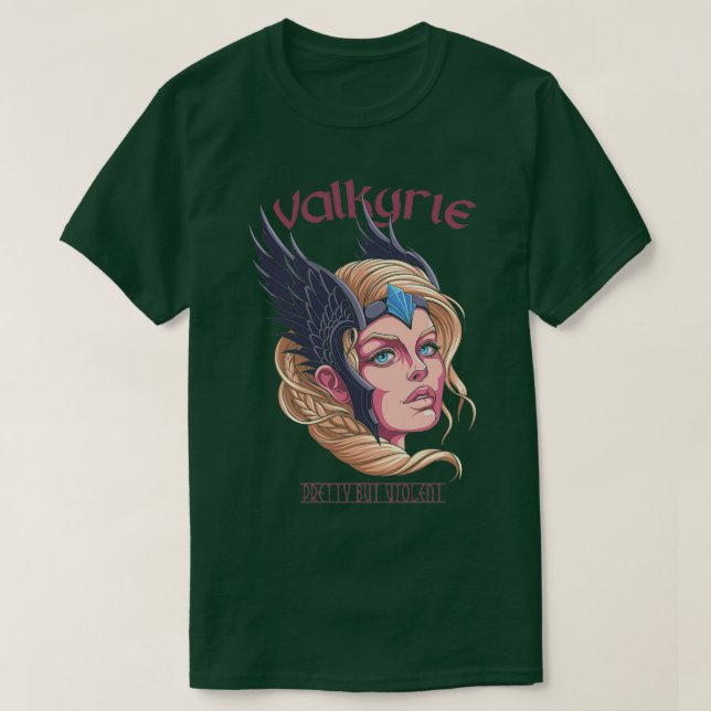 Camiseta Valkyrie Bonito Pero Muro Violento (Diseño del anverso)