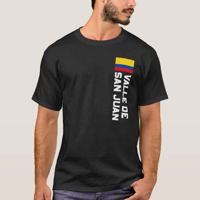 Camiseta Valle de San Juan Colombia Para Hombres Colombiano (Anverso)