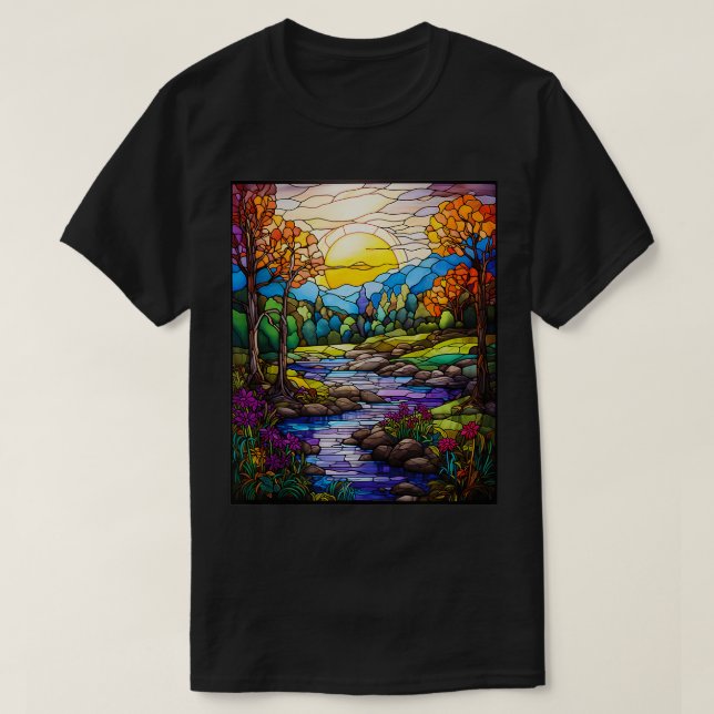 Camiseta Valle de Shenandoah, estilo de cristal, (Diseño del anverso)