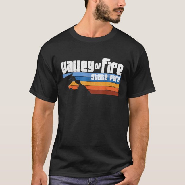 Camiseta Valle del Fuego Parque Estatal Nevada Desierto Ret (Anverso)