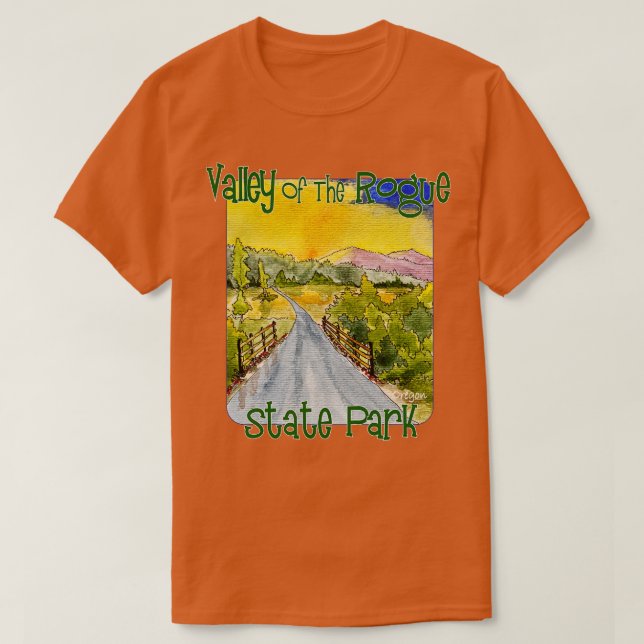 Camiseta Valle Del Parque Estatal De Rogue, Oregón (Diseño del anverso)