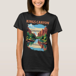 Camiseta Valle del río Kings Canyon Retro Travel