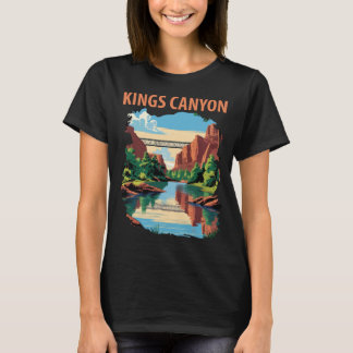 Camiseta Valle del río Kings Canyon Retro Travel