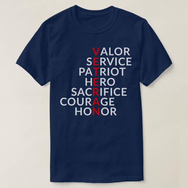 Camiseta Valor del Héroe de Valor Patriot Service Honor (Diseño del anverso)