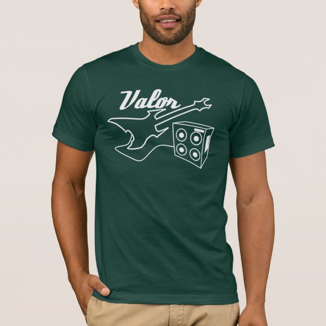 Camiseta Valor - la guitarra y el amperio (Anverso)