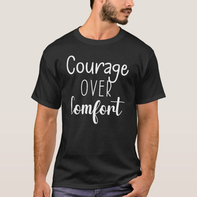 Camiseta Valor Sobre Confort - Gimnasio, Éxito, Abuso (Anverso)