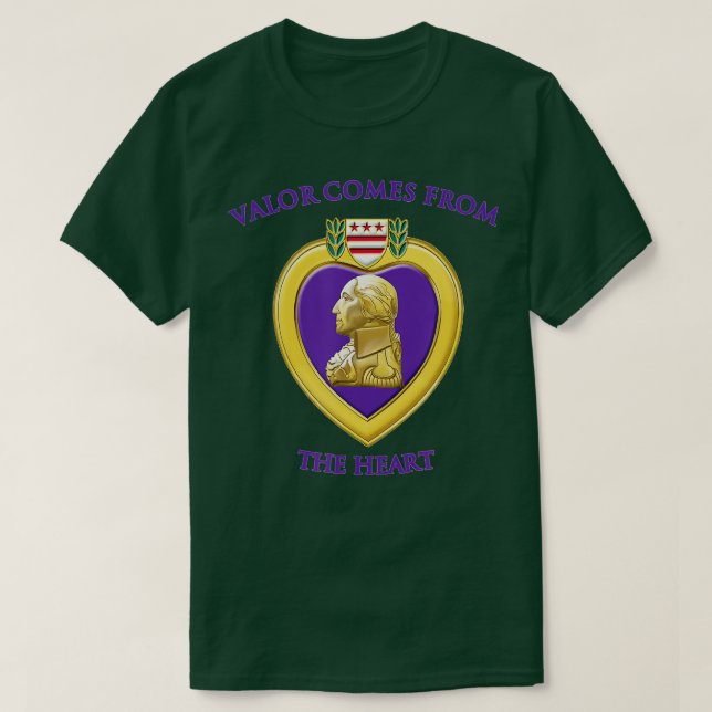 Camiseta Valor Viene De Heart Purple Heart Military D (Diseño del anverso)