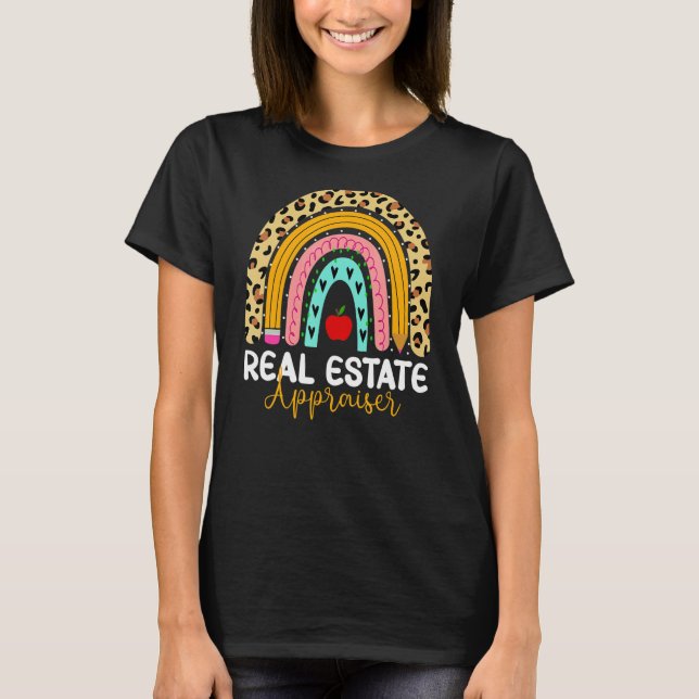 Camiseta Valorador inmobiliario Leopard Rainbow Inmueble (Anverso)