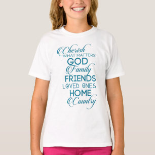 Camiseta Valorar lo que importa Verde azulado