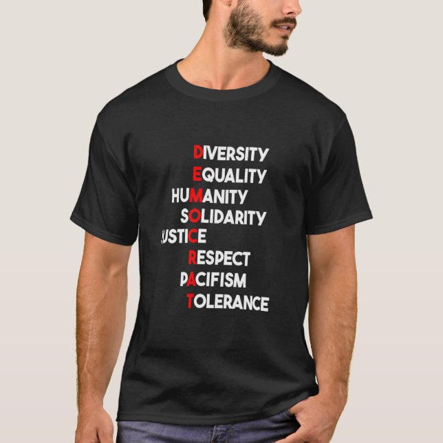 Camiseta Valores democráticos - Términos democráticos - Dem (Anverso)