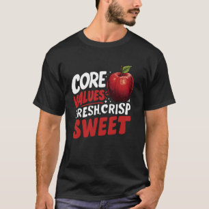 Camiseta Valores fundamentales Manzana fresca crujiente dul