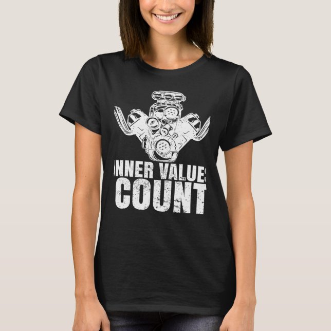 Camiseta Valores internos Cuenta coches Vehículo Mecánico t (Anverso)