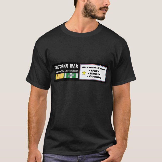 CAMISETA VALORES PASADOS DE MODA DEL VETERANO DE GUERRA DE (Anverso)