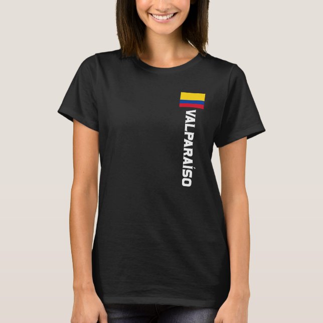 Camiseta Valparaíso Colombia Para Mujeres Colombianas (Anverso)