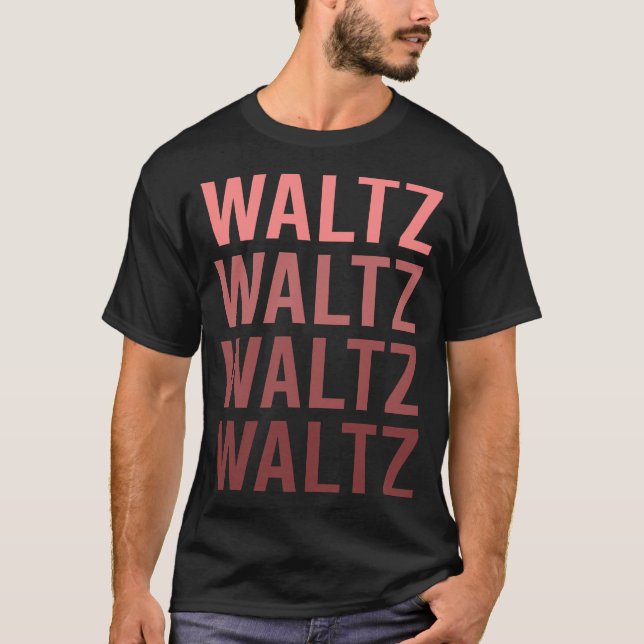 Camiseta Vals de texto rojo (Anverso)