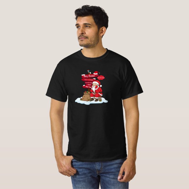 Camiseta Value T-Shirt: Tired Santa Holiday Hangover Funny  (Anverso completo)