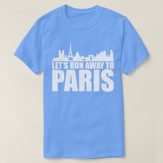 Camiseta Vámonos a París regalo viaje Torre Eiffel (Diseño del anverso)