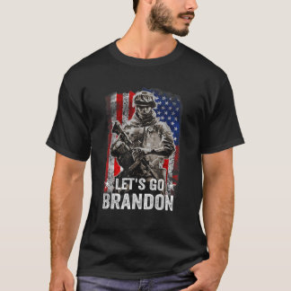 Camiseta vámonos brandon veterano ejército de ee.uu. vintag