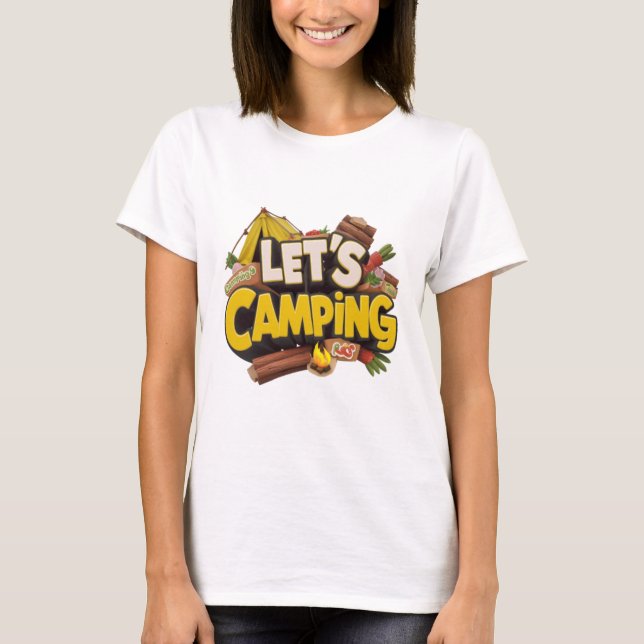 Camiseta Vamos a acampar (Anverso)