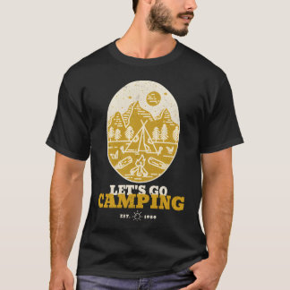Camiseta Vamos a acampar Adventureee retro