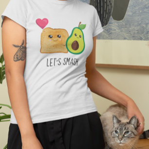 Camiseta Vamos a aplastar la tarta de aguacate del corazón 
