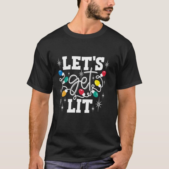 Camiseta Vamos a beber luz de Santa Hat Navidades (Anverso)
