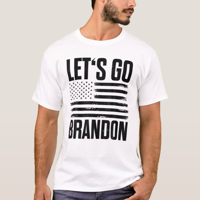 Camiseta Vamos a Brandon Bandera de Estados Unidos con prob (Anverso)