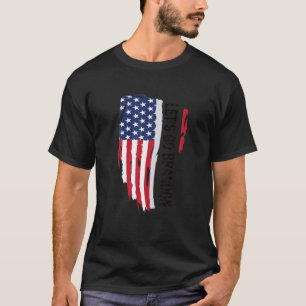 Camiseta Vamos a Brandon Bandera estadounidense divertida J