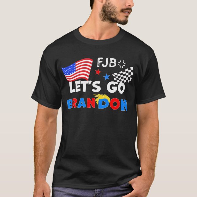 Camiseta VAMOS A BRANDON con el pelo de TRUMP (Anverso)