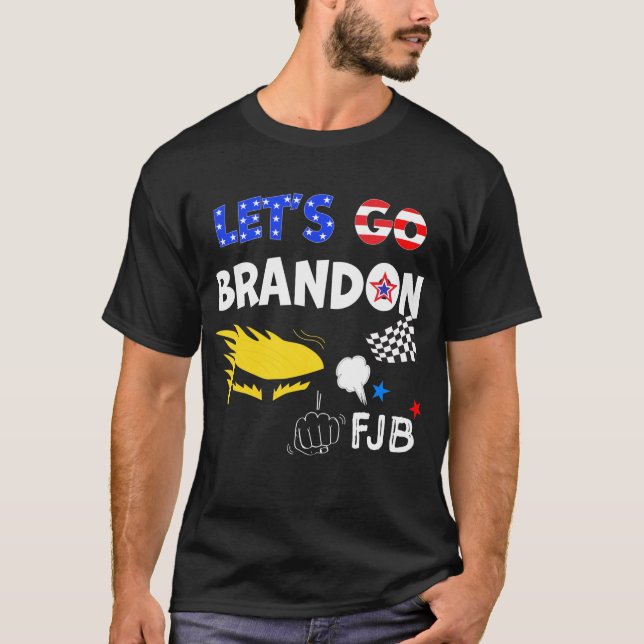 CAMISETA VAMOS A BRANDON CON TRUMP (Anverso)