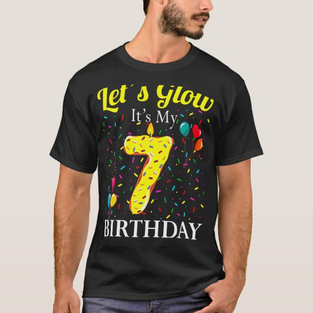 Camiseta Vamos a brillar es mi séptimo Fiesta de cumpleaños (Anverso)
