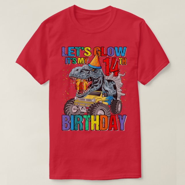 Camiseta Vamos a brillar Fiesta es mi 14to cumpleaños Monst (Diseño del anverso)