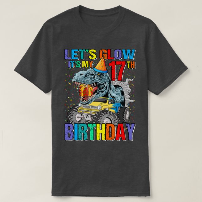 Camiseta Vamos a brillar Fiesta es mi 17 cumpleaños Monster (Diseño del anverso)