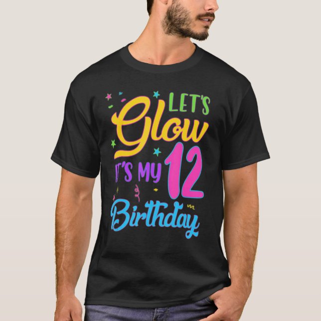 Camiseta Vamos a brillar Fiesta es mi duodécimo cumpleaños, (Anverso)