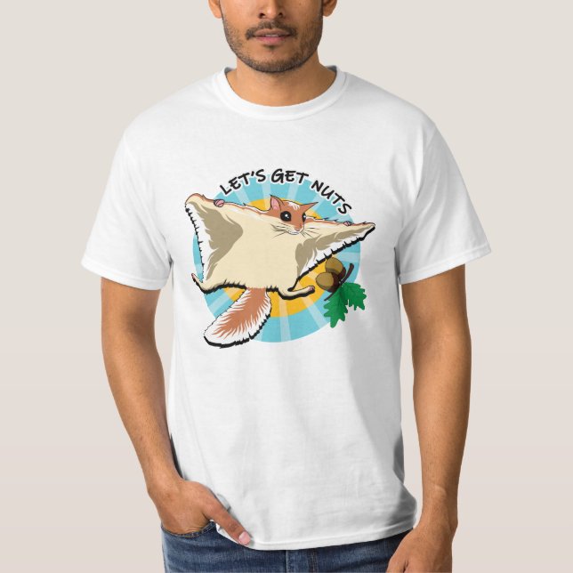 Camiseta Vamos a buscar nueces - ardilla voladora (Anverso)