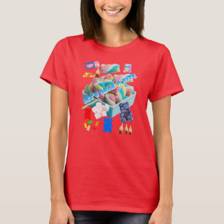 Camiseta Vamos a Comer un Bocado – Collage de Caramelos y M