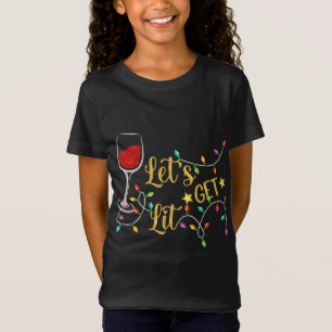 Camiseta Vamos a conseguir gafas de vino ligero Navidades L