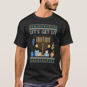 Camiseta Vamos a conseguir Lit Hanukkah Jewish Menorah Chan