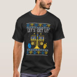 Camiseta Vamos a conseguir Navidades graciosos de Lit Chanu<br><div class="desc">Vamos a conseguir Navidades graciosos de Lit Chanukah Hanukkah Ugly Sweater_2.</div>