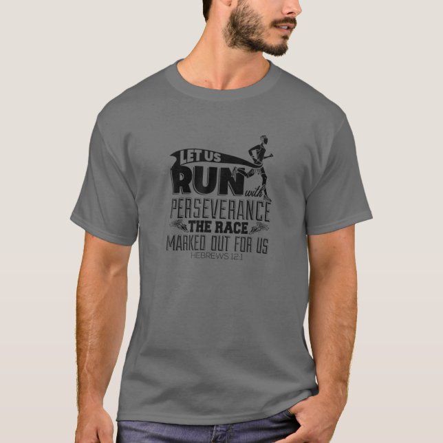 Camiseta Vamos A Correr Con Perseverancia Por La Raza (Anverso)