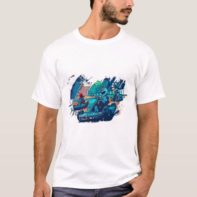 Camiseta ¡Vamos a correr! - Go Kart Racers (Anverso)