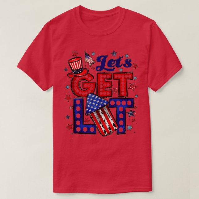Camiseta Vamos a encender fuegos artificiales Estados Unido (Diseño del anverso)