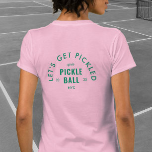 Camiseta Vamos a Encurtir Después de Pickle Ball Rosa