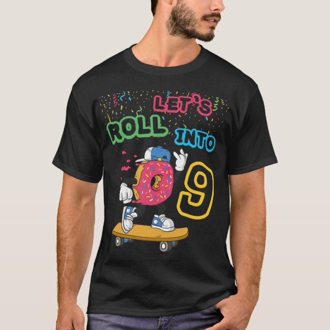 Camiseta Vamos a entrar en el octavo cumpleaños Donut bagel (Anverso)